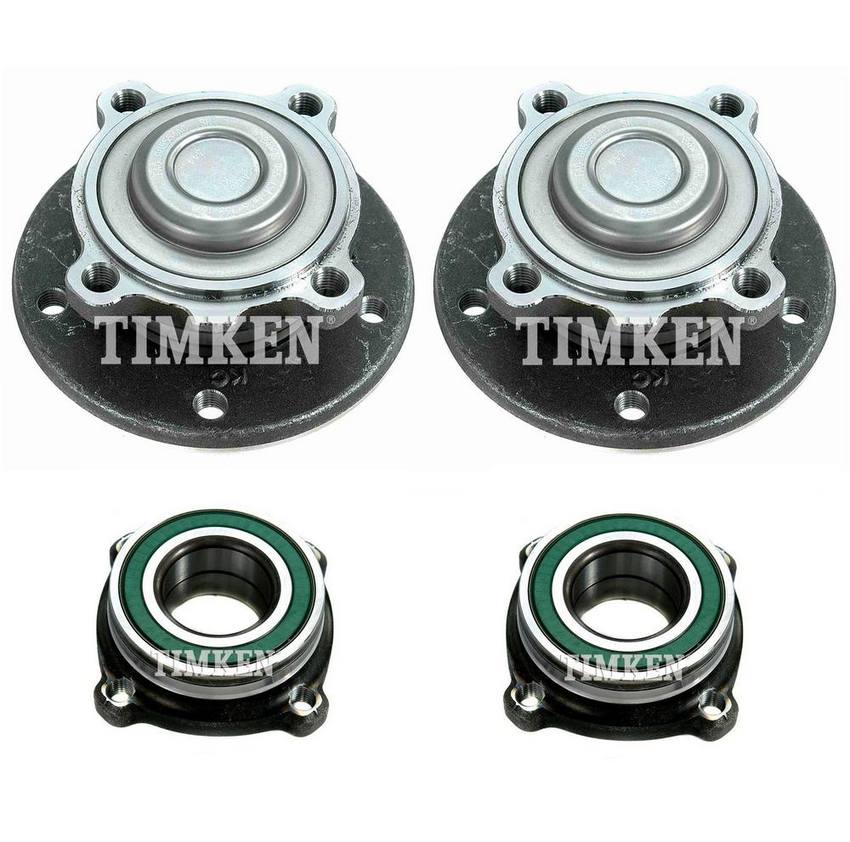 BMW Wheel Bearing and Hub Assembly Kit - Front and Rear 31216765157 - Timken 2884902KIT